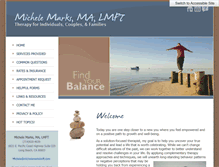 Tablet Screenshot of michelemarkslmft.com